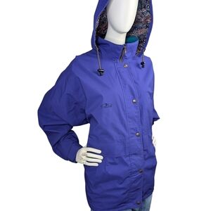 Far West Vintage 90s Purple/Teal Shell Jacket With Paisley Lining - Women's L